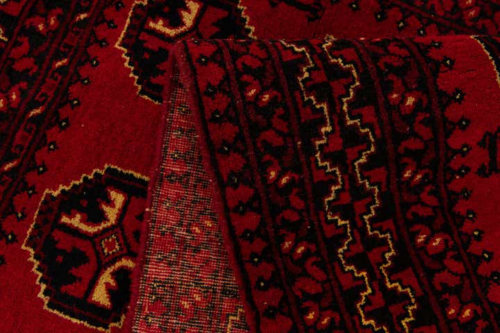 3' 5 x 6' 1 Hand Knotted Afghan Ersari Wool Rug