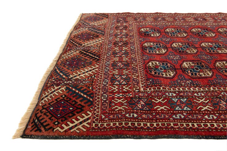 Detail image of 4' 10 x 6' 4 Hand Knotted Afghan Ersari Oriental Wool Rug