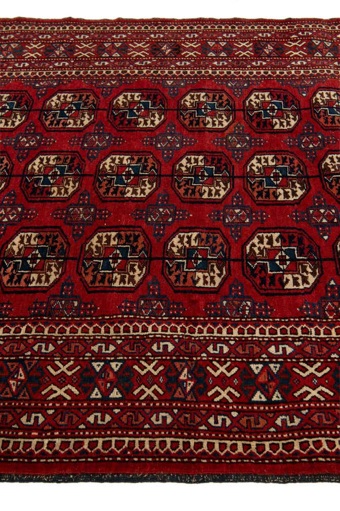 4' 10 x 6' 4 Hand Knotted Afghan Ersari Oriental Wool Rug