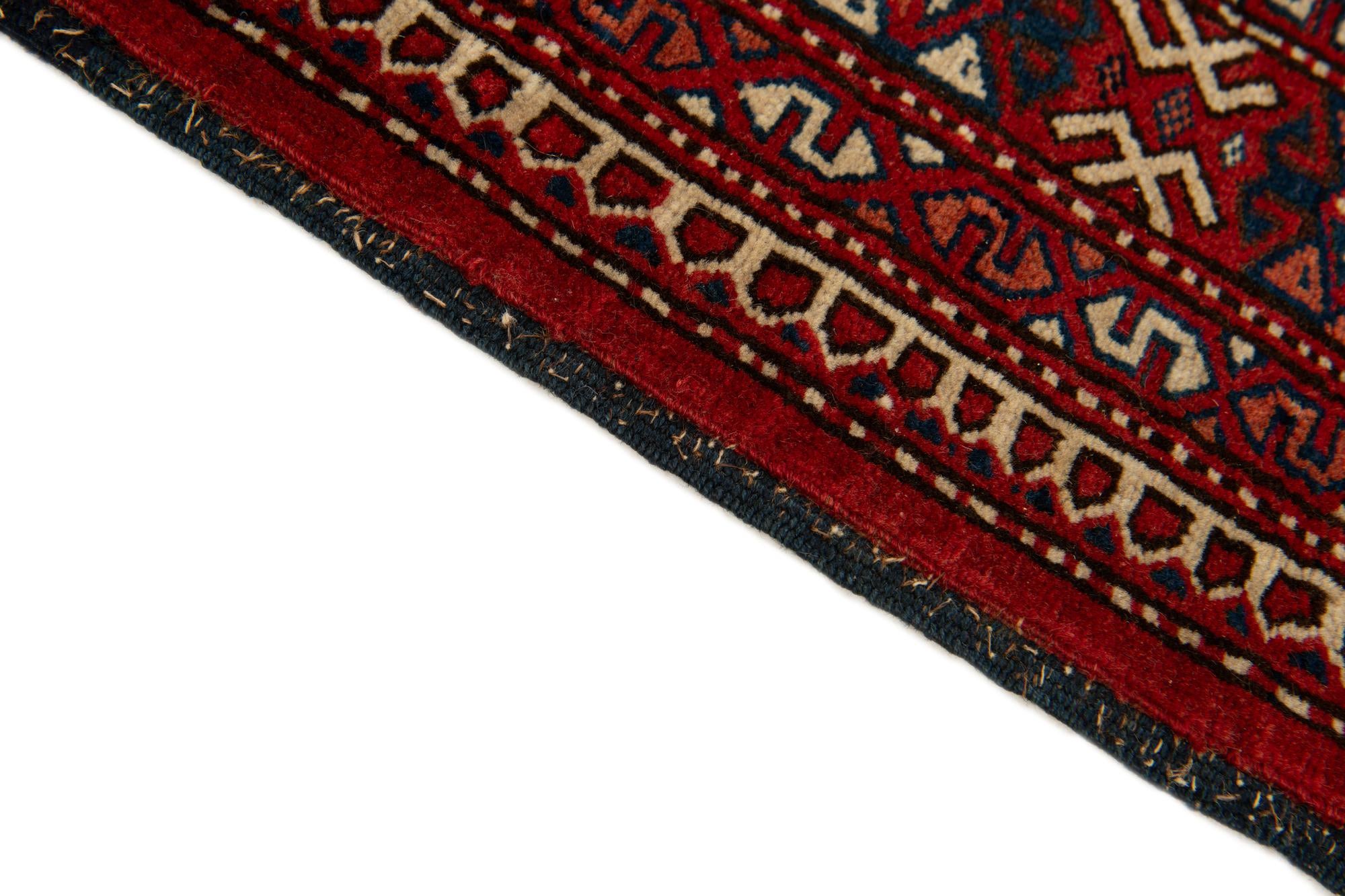 4' 10 x 6' 4 Hand Knotted Afghan Ersari Oriental Wool Rug