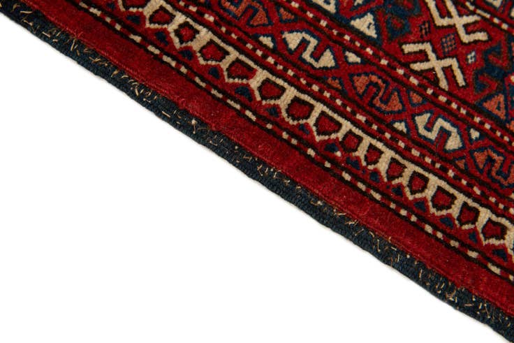 Detail image of 4' 10 x 6' 4 Hand Knotted Afghan Ersari Oriental Wool Rug