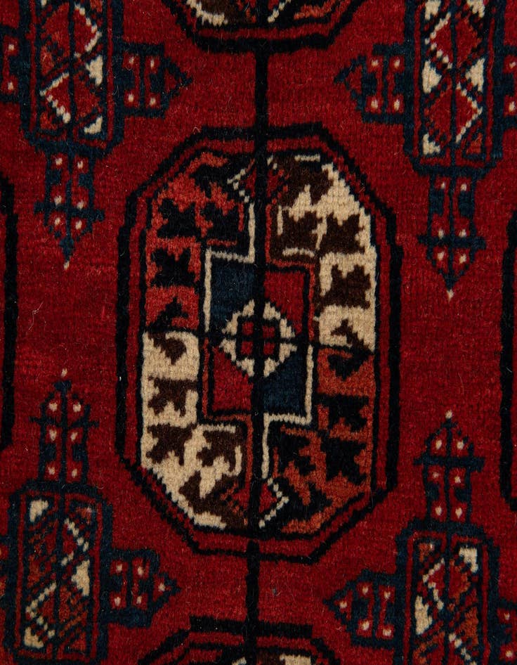 Detail image of 4' 10 x 6' 4  Hand Knotted Afghan Ersari Oriental Wool Rug
