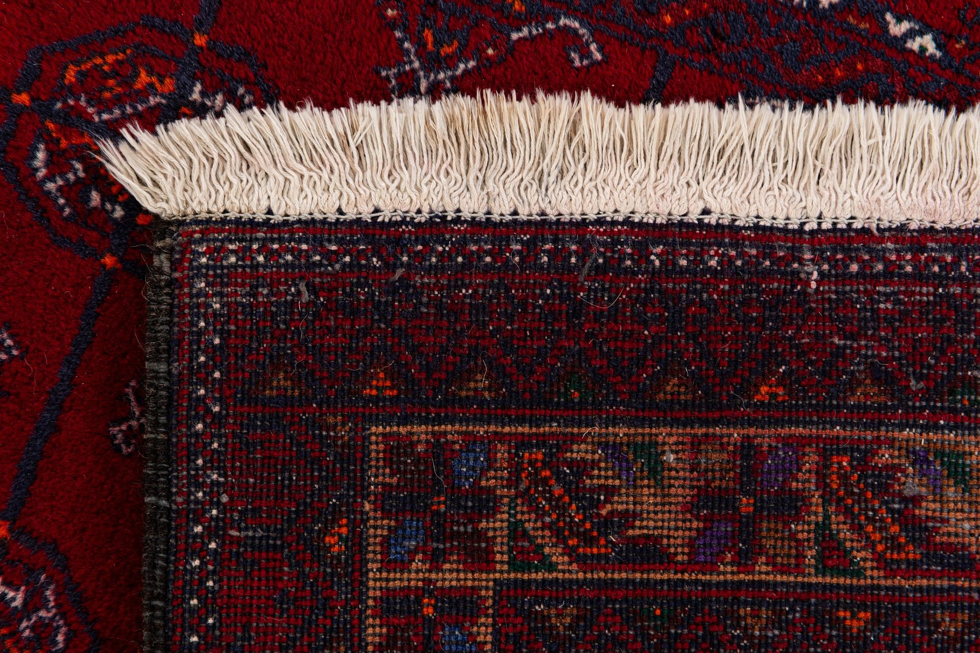 3' 7 x 6' 4 Hand Knotted Afghan Ersari Oriental Wool Rug