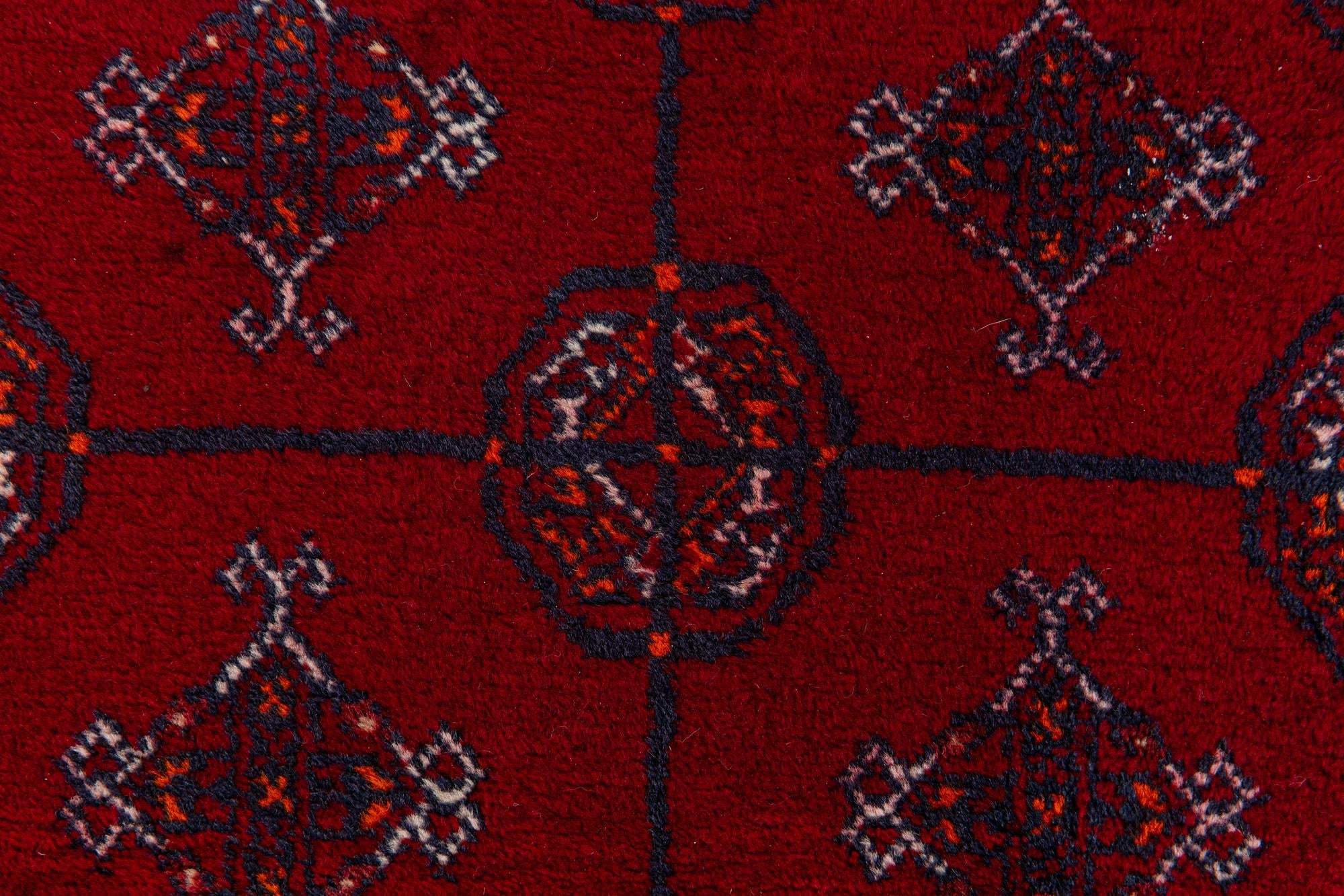 3' 7 x 6' 4 Hand Knotted Afghan Ersari Oriental Wool Rug