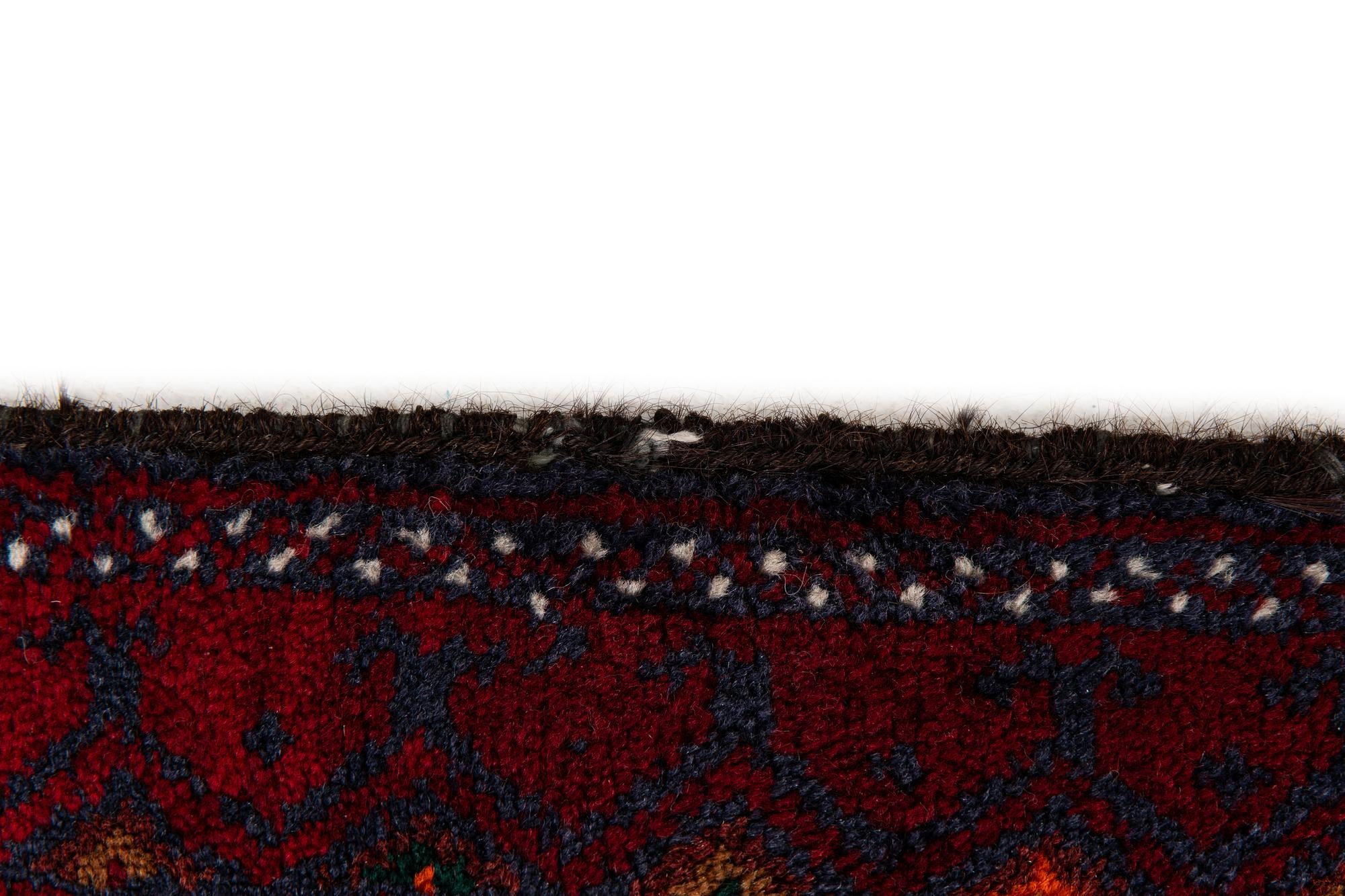 3' 7 x 6' 4 Hand Knotted Afghan Ersari Oriental Wool Rug