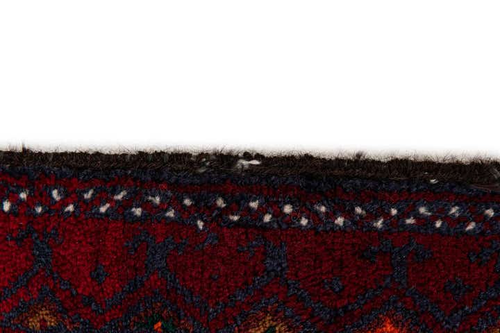 3' 7 x 6' 4 Hand Knotted Afghan Ersari Oriental Wool Rug