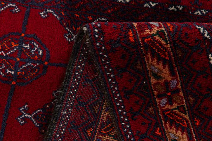 3' 7 x 6' 4 Hand Knotted Afghan Ersari Oriental Wool Rug