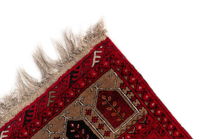 2' 6 x 3' 9 Hand Knotted Afghan Ersari Wool Rug
