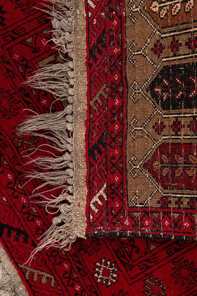 2' 6 x 3' 9 Hand Knotted Afghan Ersari Wool Rug