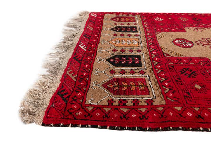 2' 6 x 3' 9 Hand Knotted Afghan Ersari Wool Rug