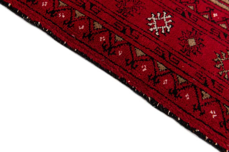 Detail image of 2' 6 x 3' 9 Hand Knotted Afghan Ersari Wool Rug