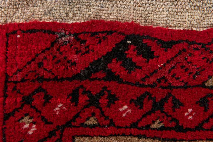 2' 6 x 3' 9 Hand Knotted Afghan Ersari Wool Rug
