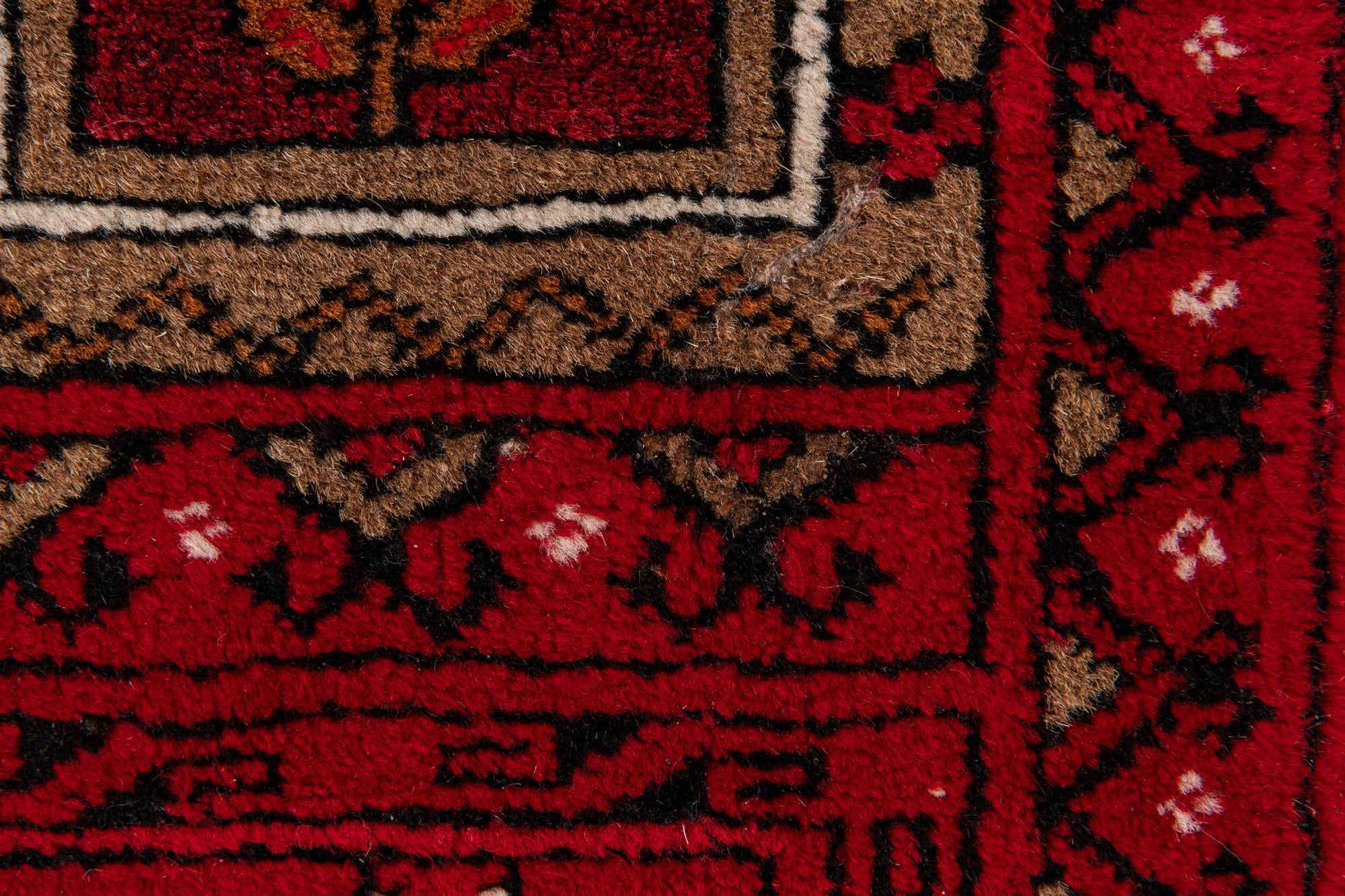 2' 6 x 3' 9 Hand Knotted Afghan Ersari Wool Rug