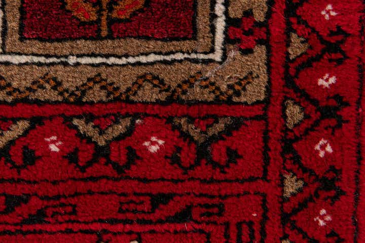 2' 6 x 3' 9 Hand Knotted Afghan Ersari Wool Rug
