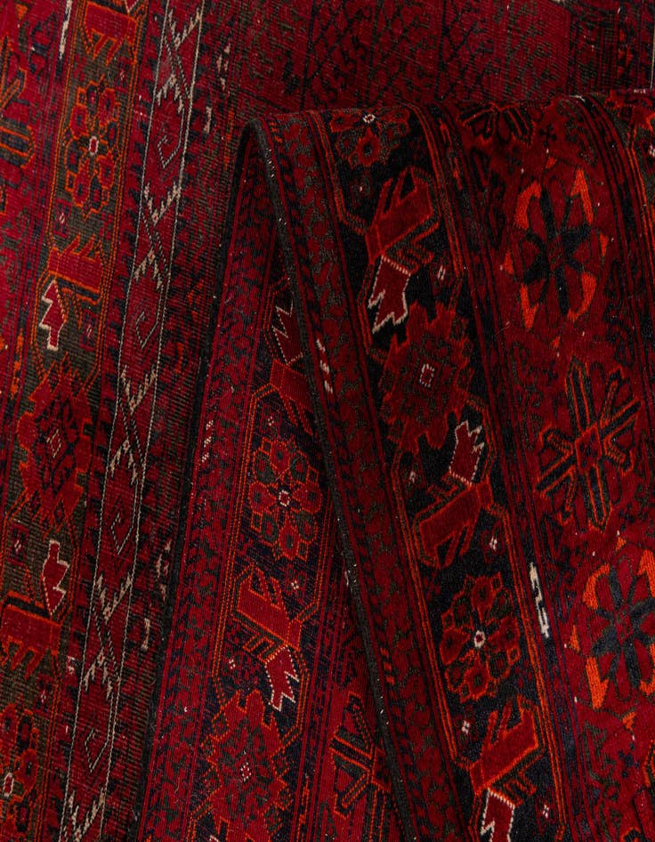 Detail image of 5' x 6' 10 Hand Knotted Afghan Ersari Wool Rug