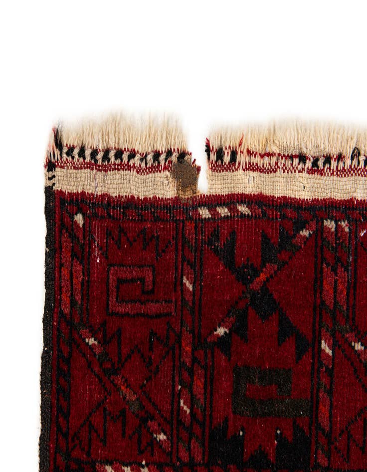 Detail image of 5' x 6' 10 Hand Knotted Afghan Ersari Wool Rug