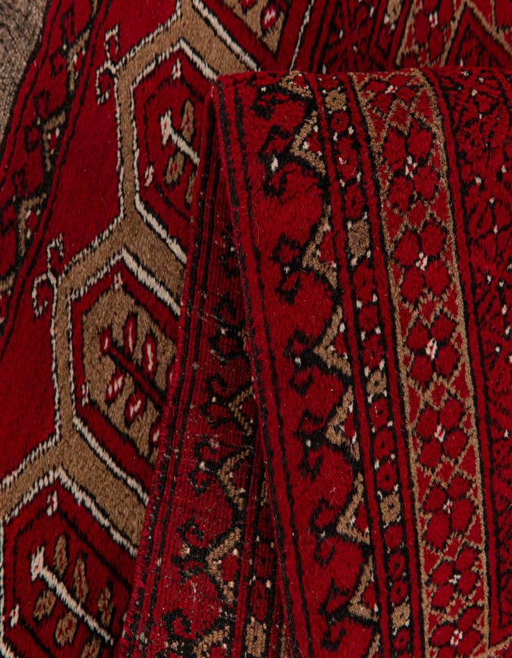 Detail image of 2' 6 x 3' 11  Hand Knotted Afghan Ersari Wool Rug