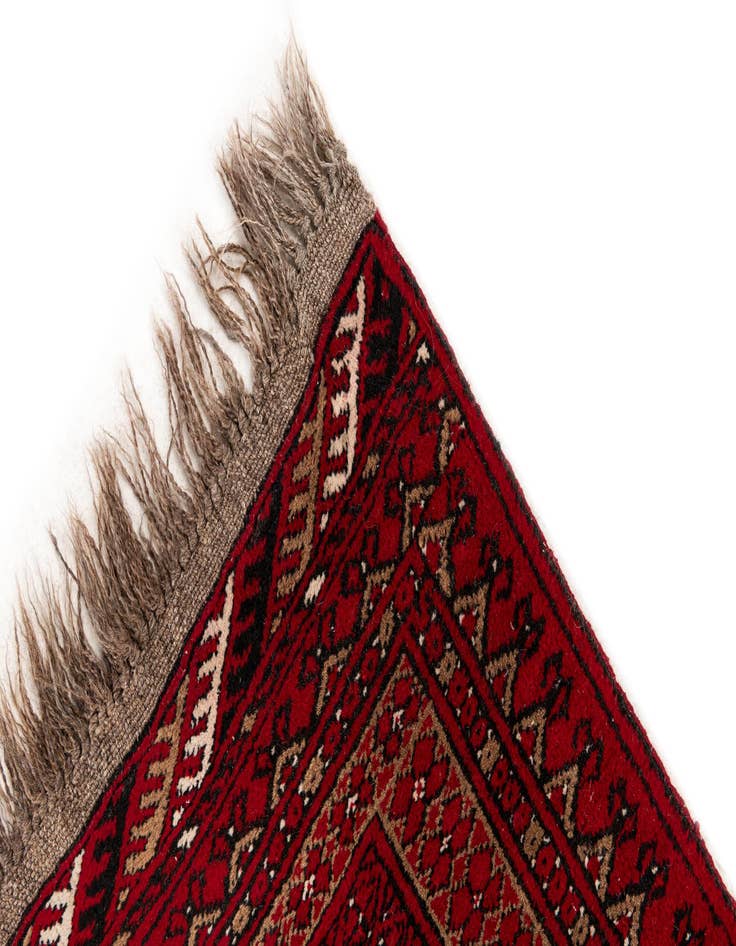 Detail image of 2' 6 x 3' 11  Hand Knotted Afghan Ersari Wool Rug