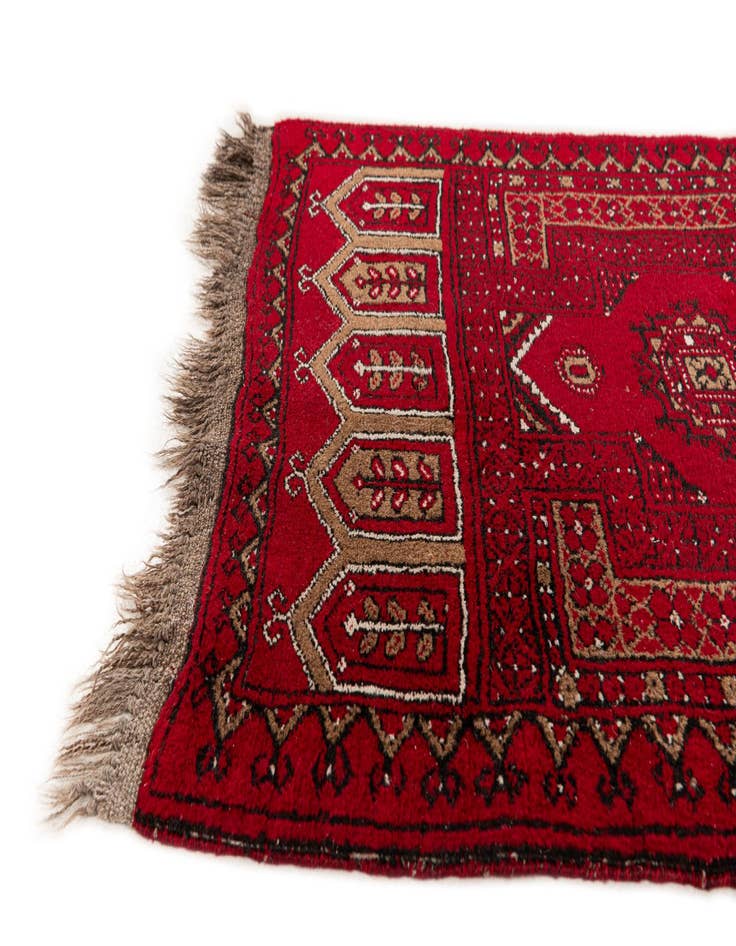 Detail image of 2' 6 x 3' 11  Hand Knotted Afghan Ersari Wool Rug