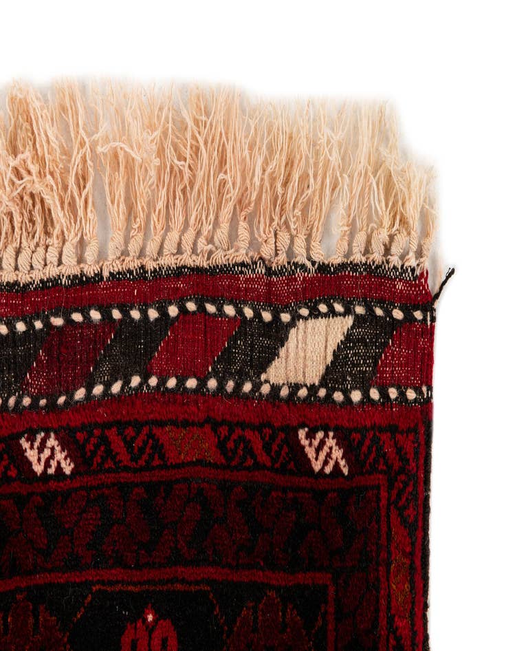 Detail image of 6' 8 x 10' 1 Hand Knotted Afghan Ersari Wool Rug