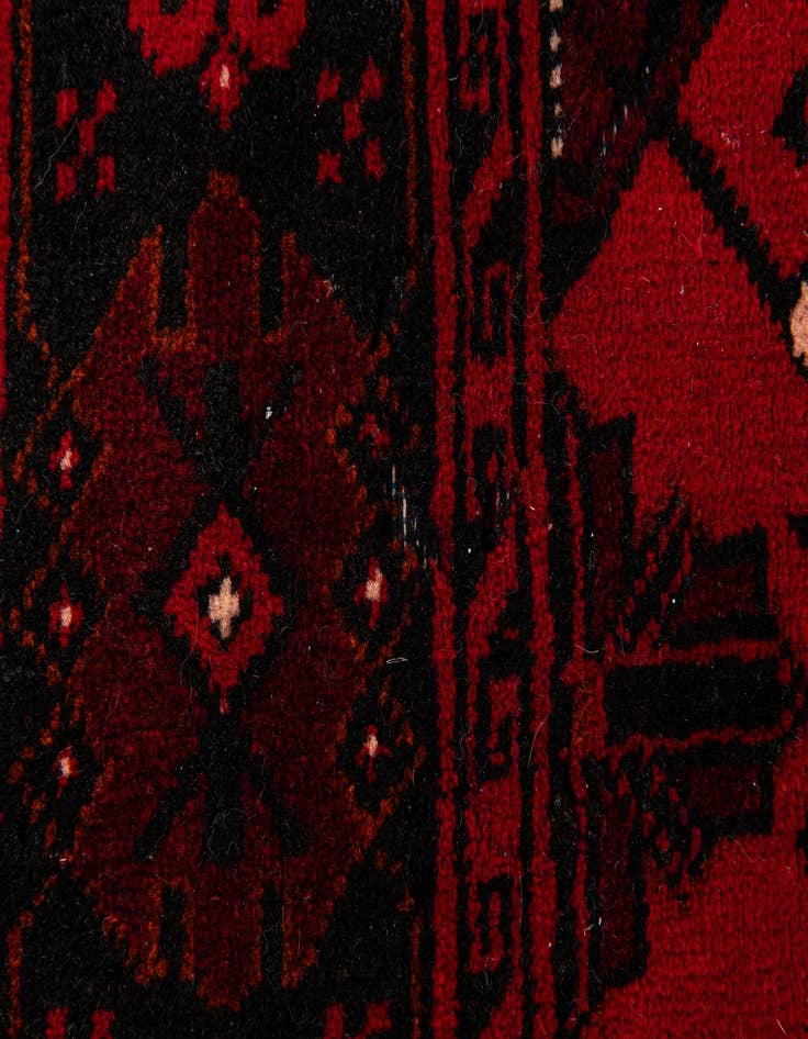 Detail image of 6' 8 x 10' 1 Hand Knotted Afghan Ersari Wool Rug