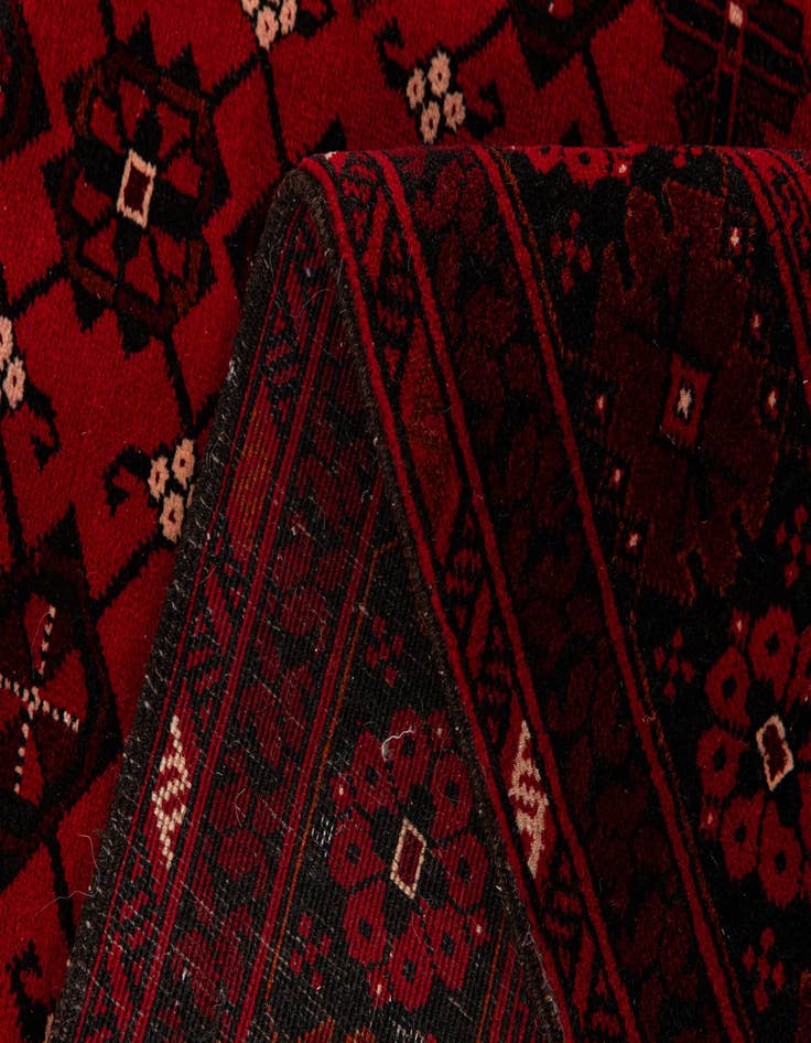 Detail image of 6' 8 x 10' 1 Hand Knotted Afghan Ersari Wool Rug