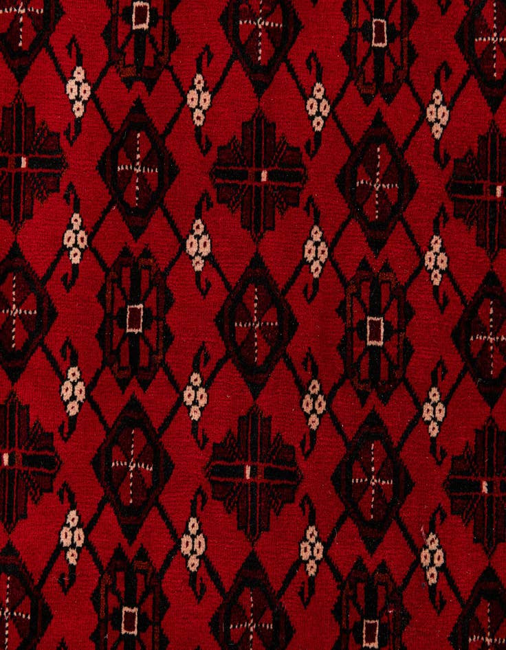 Detail image of 6' 8 x 10' 1 Hand Knotted Afghan Ersari Wool Rug