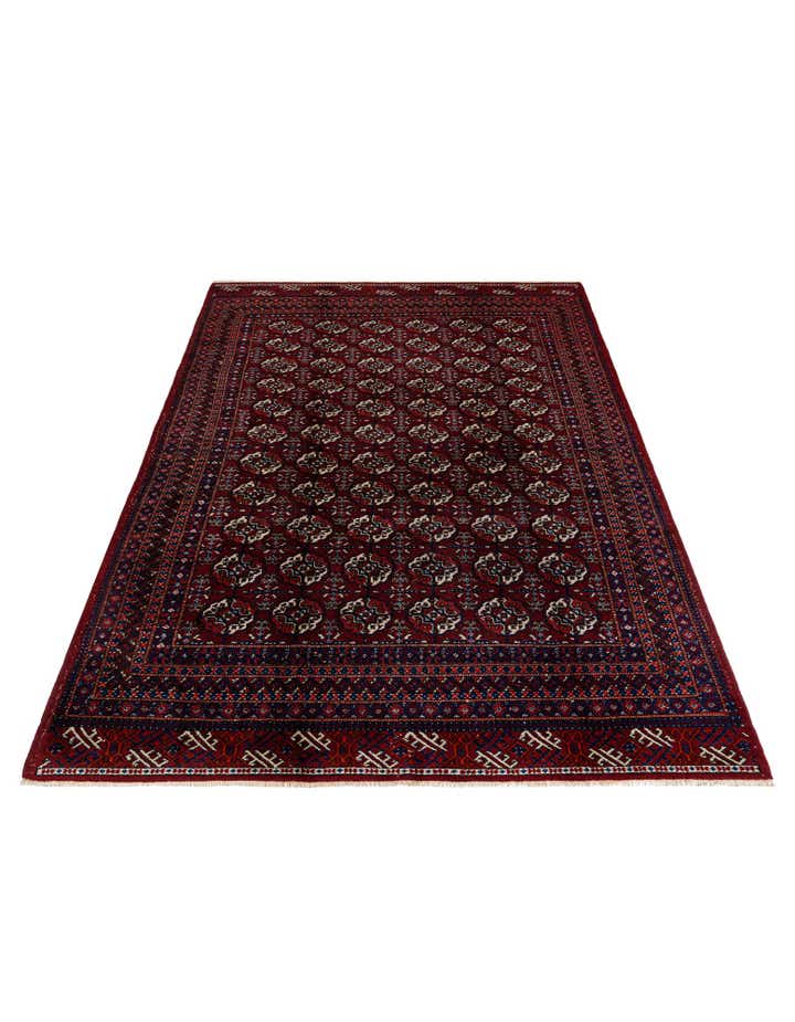 6' 8 x 9' 11 Hand Knotted Afghan Ersari Wool Rug