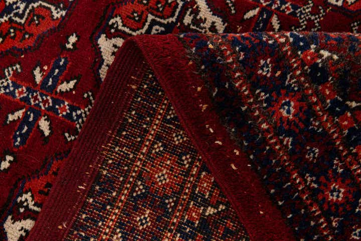 6' 8 x 9' 11 Hand Knotted Afghan Ersari Wool Rug
