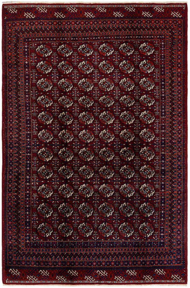 Detail image of 6' 8 x 9' 11 Hand Knotted Afghan Ersari Wool Rug
