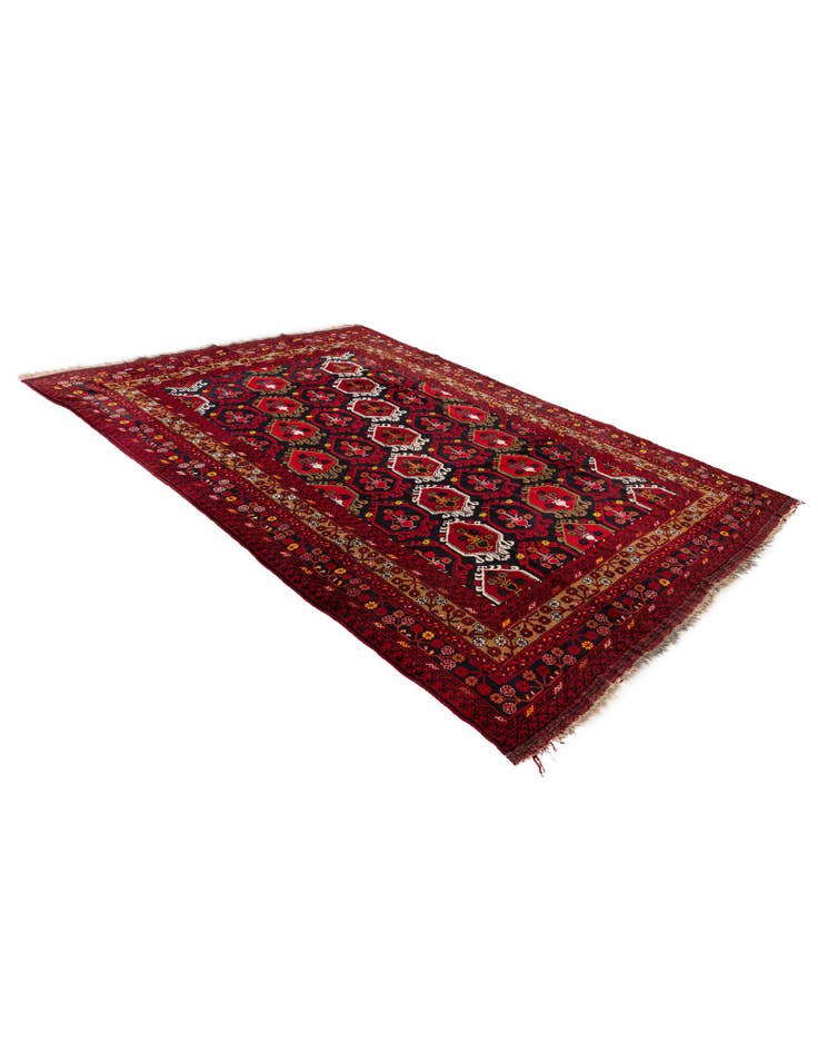 Detail image of 7' 2 x 9' 10  Hand Knotted Afghan Ersari Wool Rug