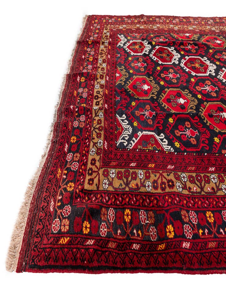 Detail image of 7' 2 x 9' 10  Hand Knotted Afghan Ersari Wool Rug