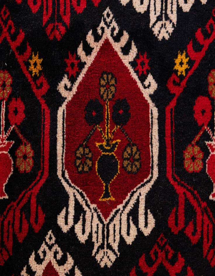 Detail image of 7' 2 x 9' 10  Hand Knotted Afghan Ersari Wool Rug