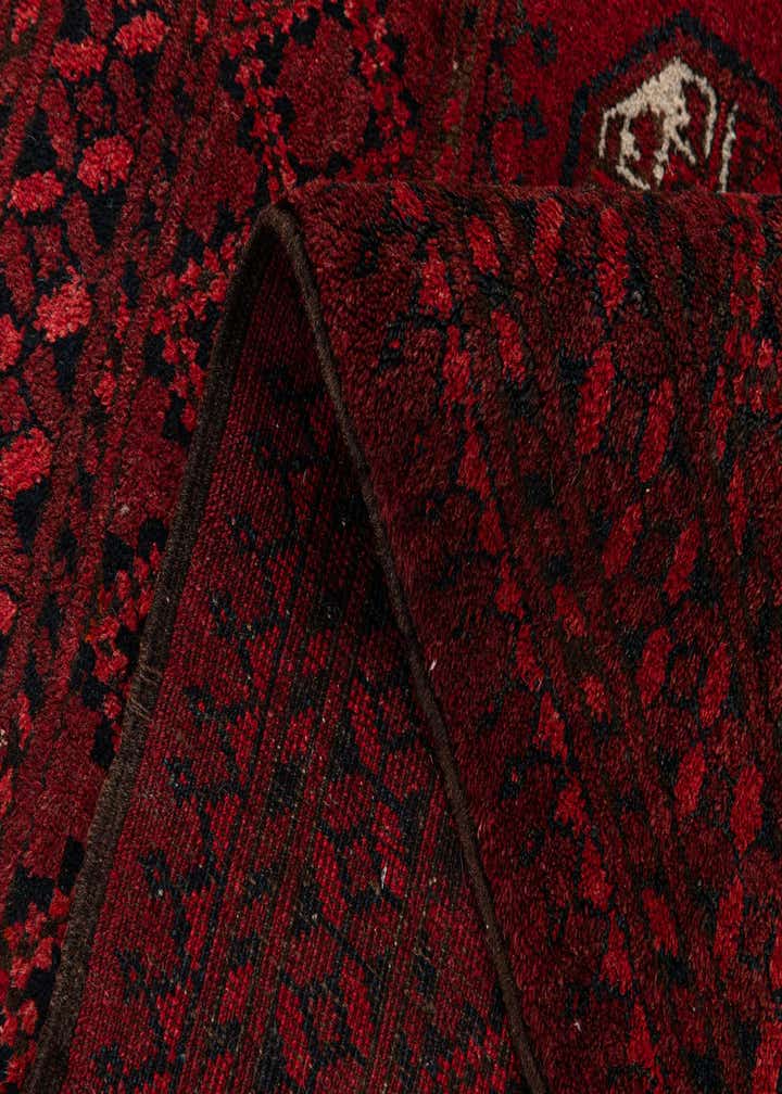 4' 2 x 5' 3 Hand Knotted Afghan Ersari Wool Rug