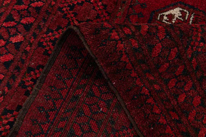 4' 2 x 5' 3 Hand Knotted Afghan Ersari Wool Rug