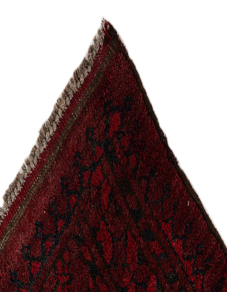 Detail image of 4' 2 x 5' 3  Hand Knotted Afghan Ersari Wool Rug