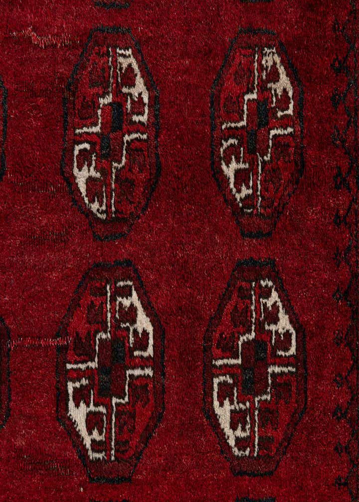4' 2 x 5' 3 Hand Knotted Afghan Ersari Wool Rug