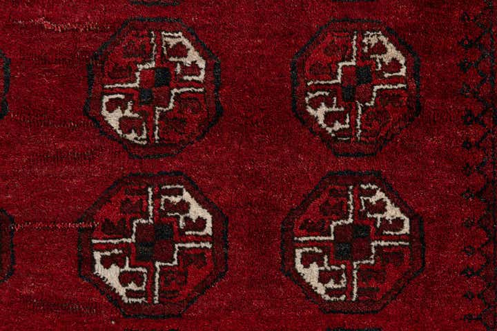 4' 2 x 5' 3 Hand Knotted Afghan Ersari Wool Rug