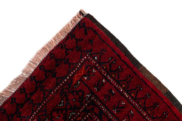 8' 9 x 10' 8 Hand Knotted Afghan Ersari Wool Rug