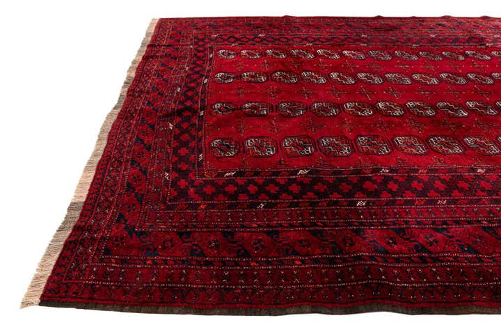 8' 9 x 10' 8 Hand Knotted Afghan Ersari Wool Rug