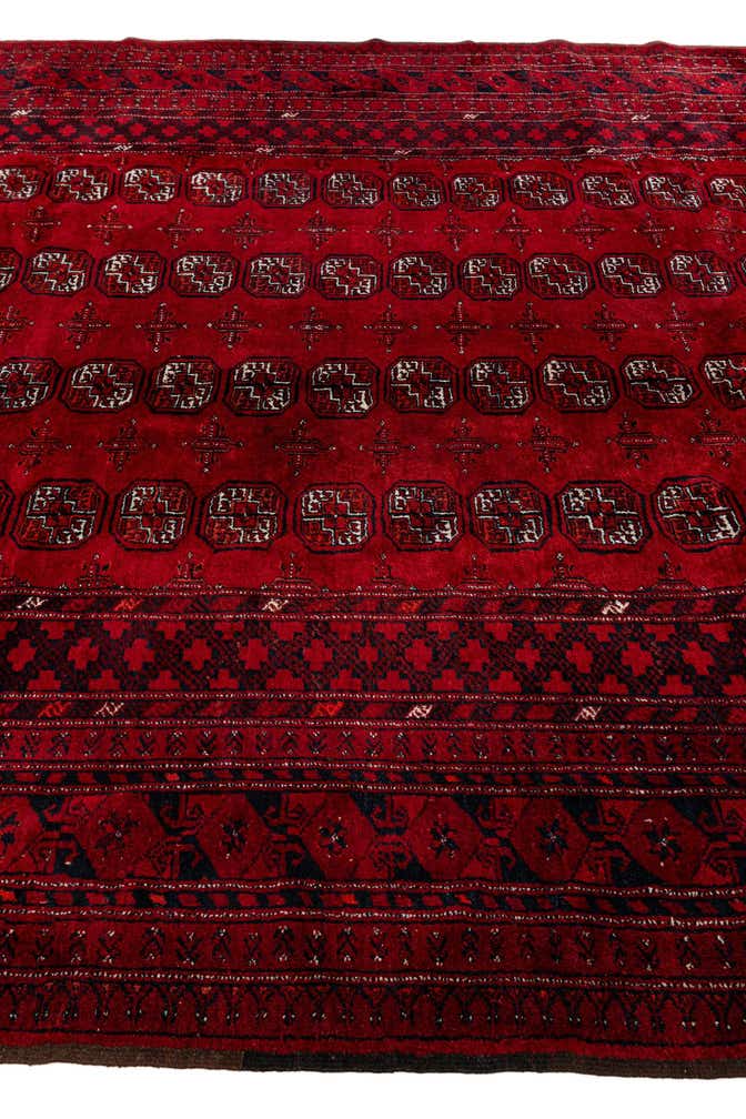 8' 9 x 10' 8 Hand Knotted Afghan Ersari Wool Rug