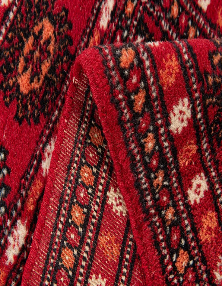Detail image of 2' 7 x 3' 11  Hand Knotted Afghan Ersari Wool Rug