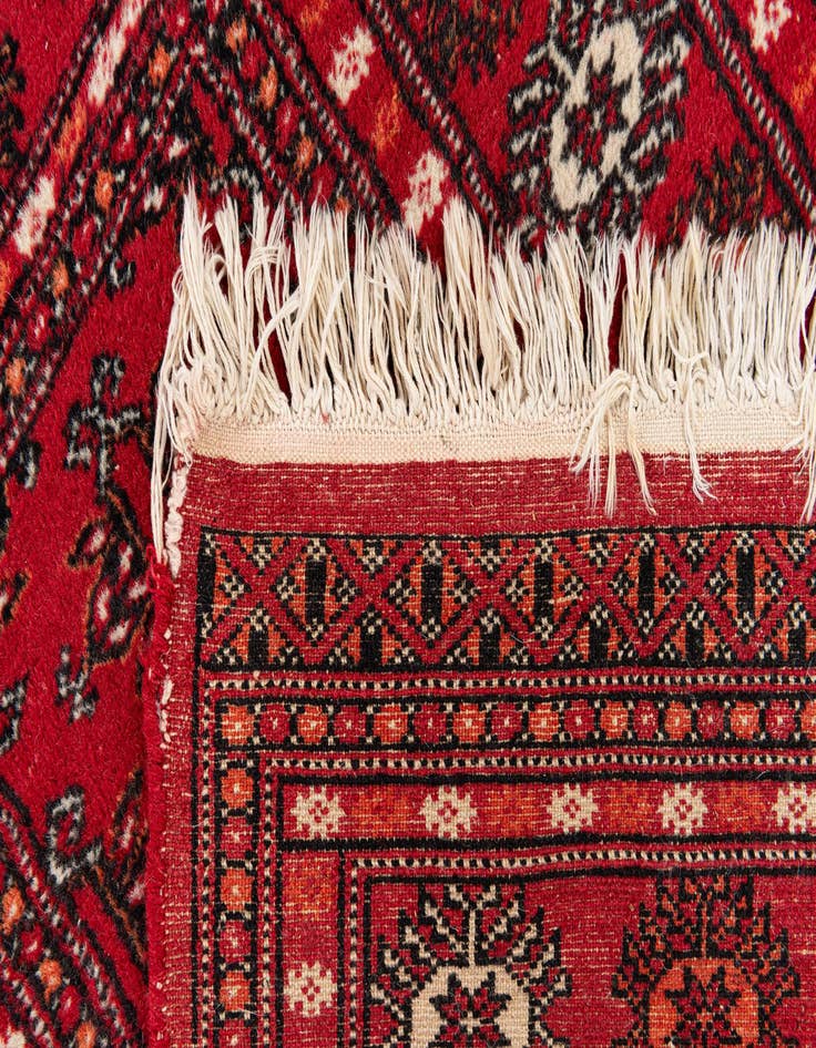 Detail image of 2' 7 x 3' 11  Hand Knotted Afghan Ersari Wool Rug