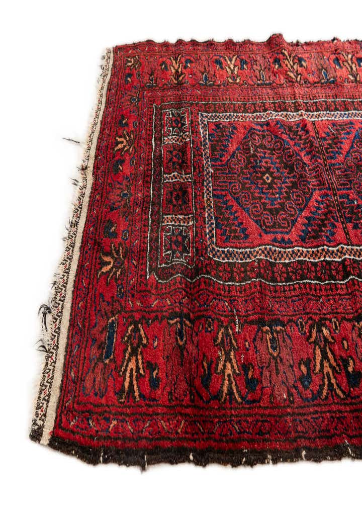 2' 9 x 4' 4 Hand Knotted Afghan Ersari Wool Rug