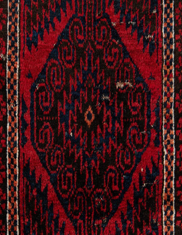 Detail image of 2' 9 x 4' 4  Hand Knotted Afghan Ersari Wool Rug