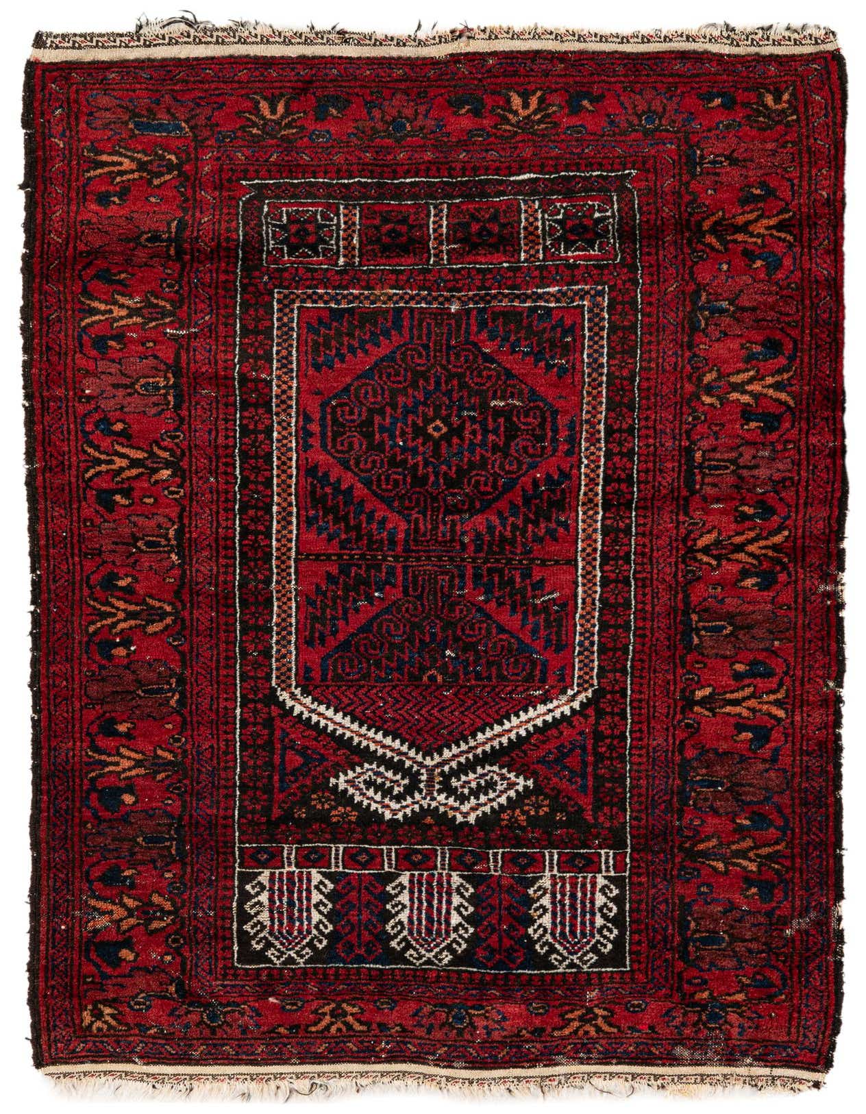 2' 9 x 4' 4 Hand Knotted Afghan Ersari Wool Rug