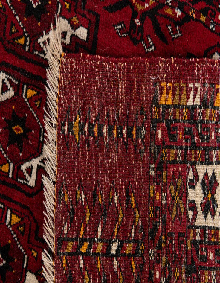 Detail image of 2' 8 x 5' 1  Hand Knotted Afghan Ersari Oriental Wool Rug