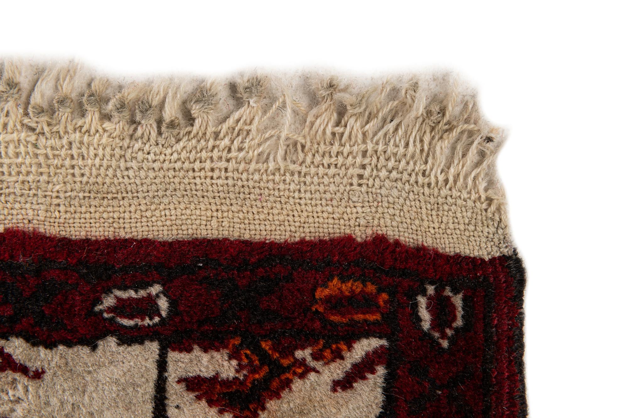 2' 8 x 4' 3 Hand Knotted Afghan Ersari Wool Rug