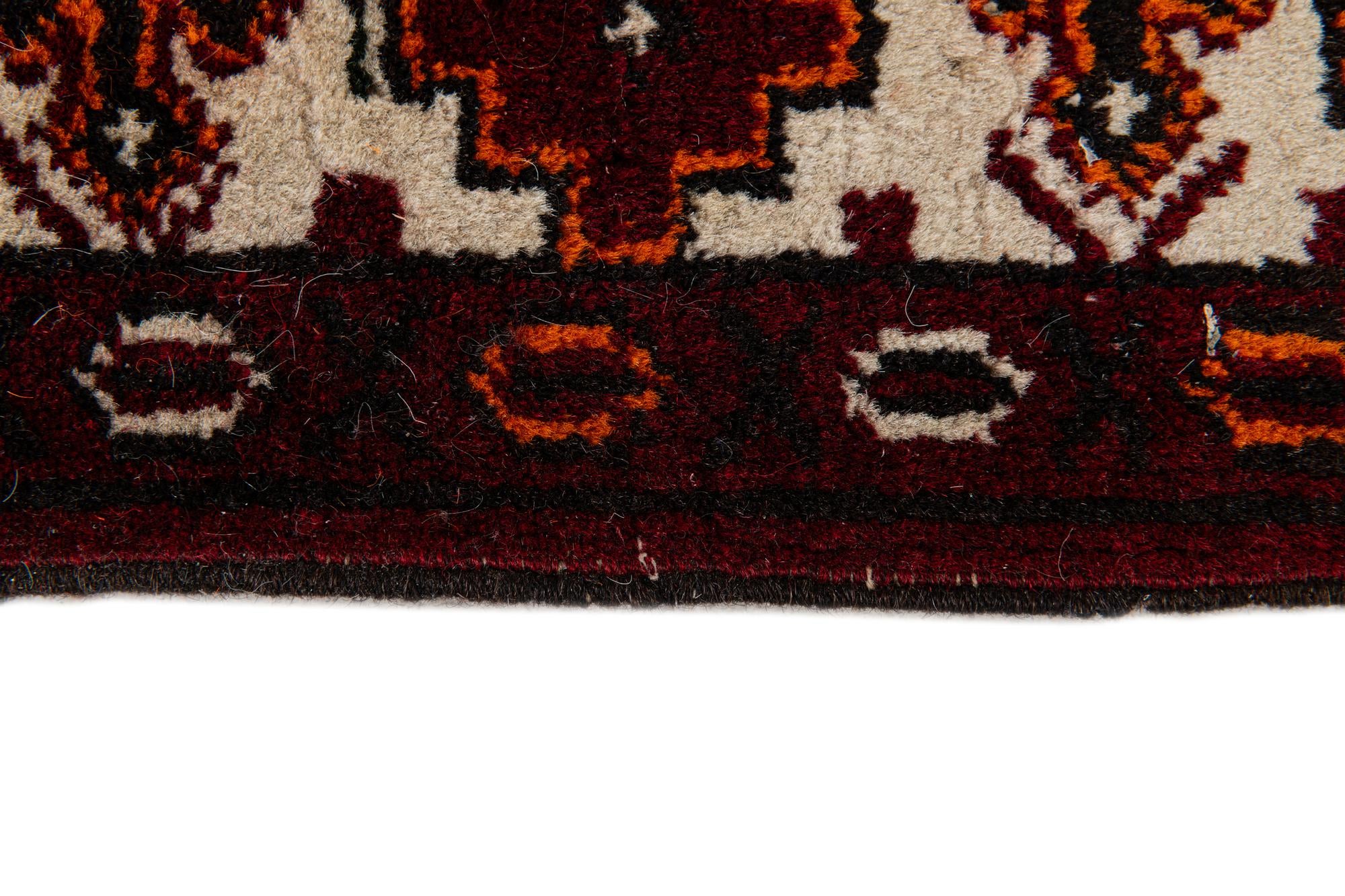 2' 8 x 4' 3 Hand Knotted Afghan Ersari Wool Rug
