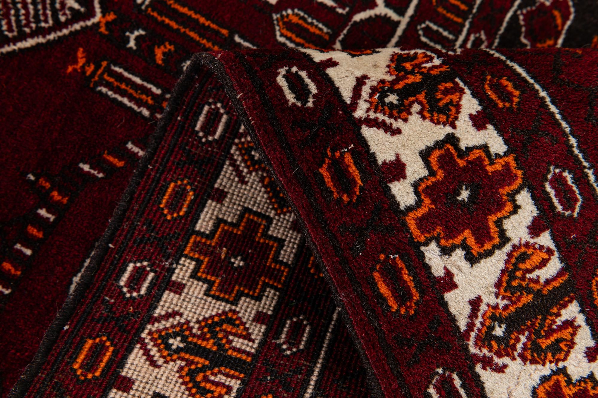 2' 8 x 4' 3 Hand Knotted Afghan Ersari Wool Rug
